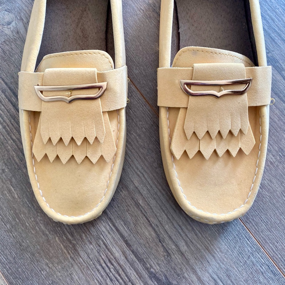 YELLOW LOAFERS FLATS SLIPON SHOES - Picture 3 of 11